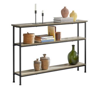SoBuy Mesa De Entrada Recibidor Mesa De Consola Con 3 Niveles Estructura De Metal, Estilo Industrial 120 X 77 X 20 Cm Fsb49-pz Sobuy Es