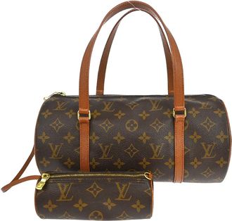 Louis Vuitton Papillon Handbag Monogram Canvas Brown Canvas Handbag (Pre-Owned)