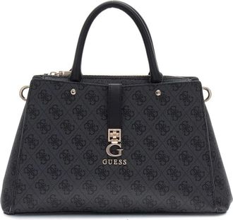 Guess Zwarte PU Leren Handtas - Handmodel - Dames - Handtassen - Zwart - ONE Size - Leer - Tassen