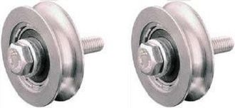 OEM Rueda De Garganta Redonda - Acero - 80 Mm - Lote De 2 - Rodamientos De Bolas - A Platina