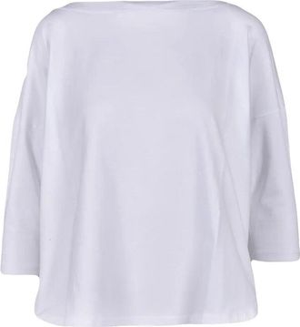 Wild Cashmere White Cashmere-Blend Relaxed T-Shirt