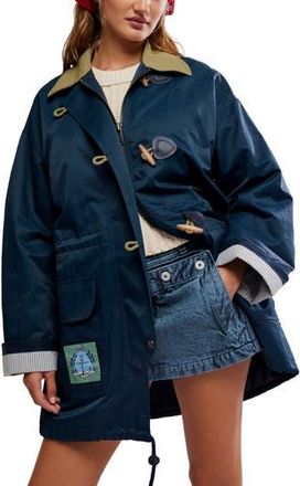 Free People Cotton & Nylon Captains Jacket in Navy Combo at Nordstrom Rack, Size X-Small
