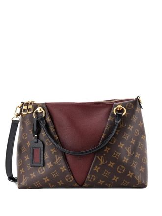 Louis Vuitton V Tote Monogram Canvas and Leather MM shoulder bag - Bruin