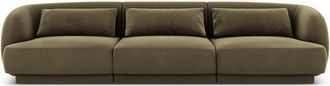 BLOOMINGLOFT 3-Sitzer Design Sofa Tulum mit Samtbezug