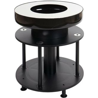 Hhg Hhg - Nunca Usado] Cuenco De Fuego Con Parrilla 864, Parrilla De Fuego Bbq, Estante De Placa De Parrilla, Acero Inoxidable Esmaltado &Oslash; 56cm Negro