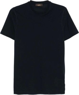 Zanone Tops, Heren, Zwart, M, Zwarte T-shirts en Polos