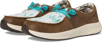 Ariat Buckeye Womens Shoes Honey Bear/Turquoise Westbound : 8.5 B - Medium, Leather