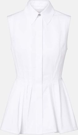 Sportmax Certosa peplum cotton poplin shirt