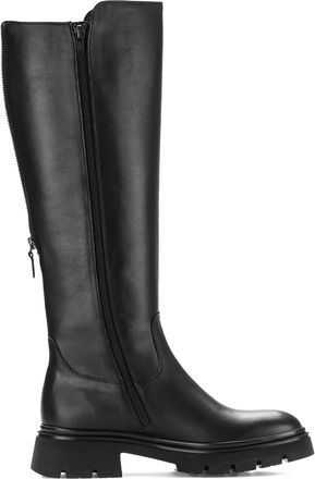 Gabor Black Minimalist Back Zipper Low Leather Boots
