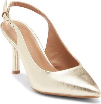 Nordstrom Rack Priscilla Slingback Pump in Gold Platinum at Nordstrom Rack, Size 5.5