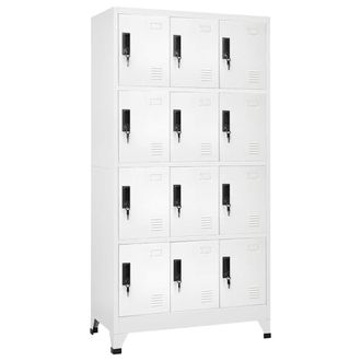 vidaXL Vidaxl - Taquilla De Acero Blanco 90x45x180 Cm
