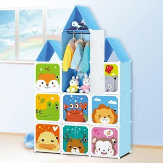 Trade Shop TrAdE Shop Traesio - Armadio Modulare Per Bambini Mobile Portaoggetti Giochi Organizer A Castello Con 10 Cubi