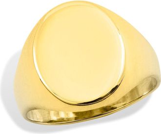 Savvy Cie Jewels STERLING SILVER.925 LARGE ENGRAVABLE SIGNET RING