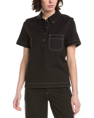 Rag & Bone Irina Contrast Stitch Polo Shirt