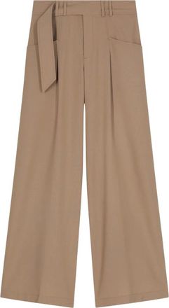 Closed Broeken, Dames, Beige, W27 L32, Wol, Wes Wijde Broek