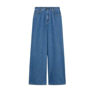Max Mara Dames, Jeans, Blauw, Maat: XL Katoen