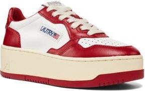 Autry Medalist Sneaker in White/Red at Nordstrom Rack, Size 11Us / 41Eu