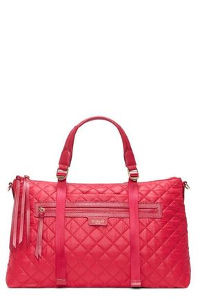 MZ Wallace Medium Park Quilted Nylon Satchel in Apple at Nordstrom
