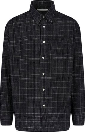 Sunflower Black Stable Checkered Wool-Blend Shirt