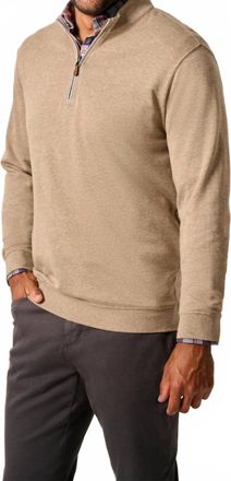 Johnnie-O Sully Quarter Zip Pullover In Cedar