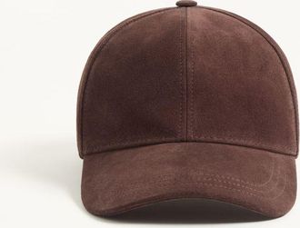 Valentino Garavani Baseball Cap Valentino Garavani VLogo Signature in suede Uomo TESTA DI MORO 58