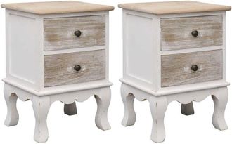 vidaXL Mesitas de noche 2 unidades madera de Paulownia 35x30x50 cm vidaXL