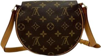 Louis Vuitton Pre-owned Tambourin Monogram Leather Mini Shoulder Bag - Dames - Vintage Schoudertas - Bruin - ONE Size - Leer - Vintage