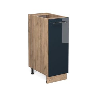 Vicco Armario De Farmacia Fame-line, Azul Oscuro Alto Brillo, 30 Cm Sin Encimera Vicco