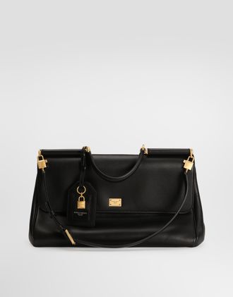 Dolce & Gabbana My Sicily Handbag In Plong&eacute; Calfskin - Woman Handbags Black Onesize