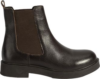 Desa Woman Leather Boots - Elastic Laces, Flat Heel, Breathable | Brown - 40