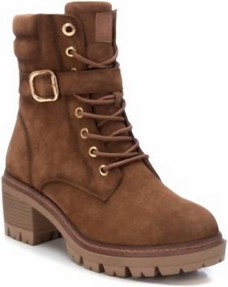 Xti Womens Carmela Suede Booties In Camel