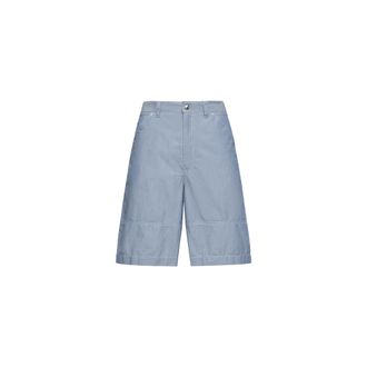 Moncler Moncler Chambray Cargo Shorts, Men, Blue, Size: 48