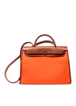 Herm&egrave;s Herbag Orange Minium with Palladium Hardware