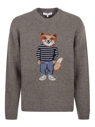 Maison Kitsuné Dressed Fox Intarsia Wool Jumper
