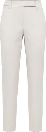 Brunello Cucinelli mid-rise skinny trousers - women - Spandex/Elastane/Cotton - 36 - Grey