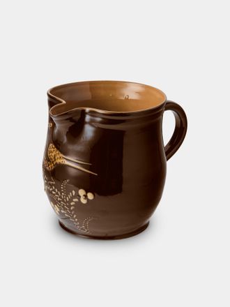 Poterie d'&Eacute;vires Birds Hand-Painted Ceramic Medium Jug
