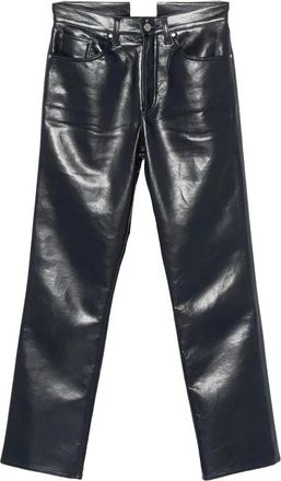 A Gold E Lana Jean - Dames - Leren Broeken - Blauw - W27 - Leer - Broeken