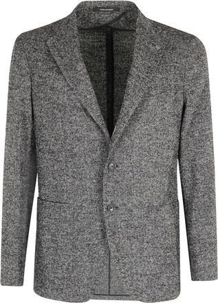 Tagliatore Jassen, Heren, Grijs, XL, Katoen, Monopetto Spinata Fusa Lana Cotone