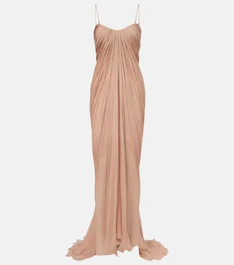 Maria Lucia Hohan Victoria draped silk bustier gown