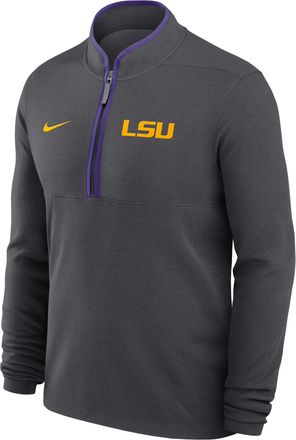 Nike LSU Victory Nike Mens Dri-FIT College 1/2-Zip Long-Sleeve Top in Grey | 044391AALSN-APS