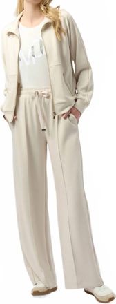 Joseph Ribkoff Scuba Jersey Wide Leg Pull On Pant In Birch