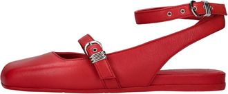 Vic Mati&eacute; Schoenen, Dames, Rood, 36 EU, Leer, Leren ballerinas