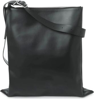 Jil Sander Empire Schoudertas Platinum Leer - Dames - Schoudertassen - Zwart - ONE Size - Leer - Tassen
