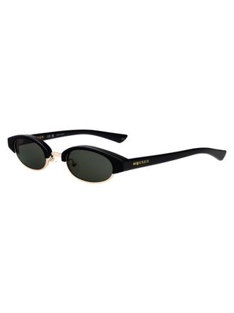 Alexander McQueen AM0534S Oval Acetate Sunglasses - Black
