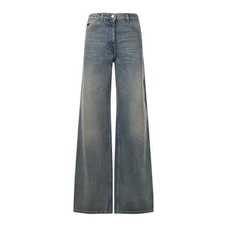 Courrèges Wide Jeans, female, Blue, Size: W25 Hammer Denim Baggy Pants