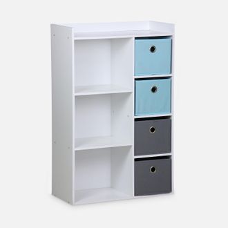 Sweeek Mueble De Almacenamiento Para Ni&ntilde;os 4 Cestas
