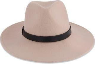 AllSaints Rivet Logo Fedora in Taupe Warm Bass at Nordstrom Rack