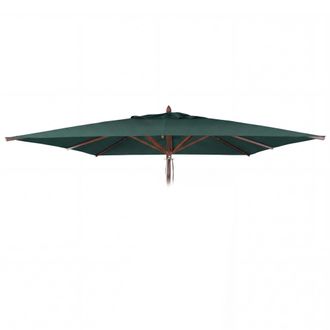 Hhg [nunca Usado] Funda De Repuesto Para Sombrilla De Madera Para Hosteler&iacute;a Hhg-504b, Funda Para Sombrilla, Cuadrada 4x4 M, Poli&eacute;ster, Verde Oscuro