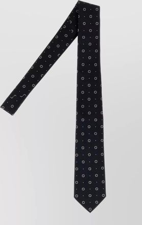 Saint Laurent silk embroidered jacquard tie