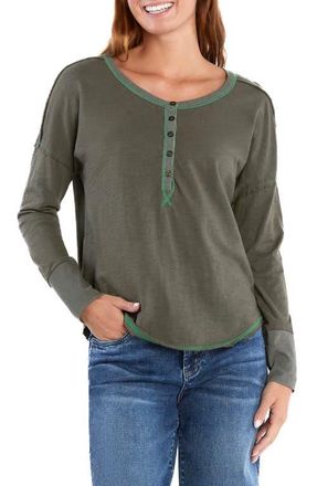 BILLY T Parker Cotton Henley in Army at Nordstrom, Size X-Small